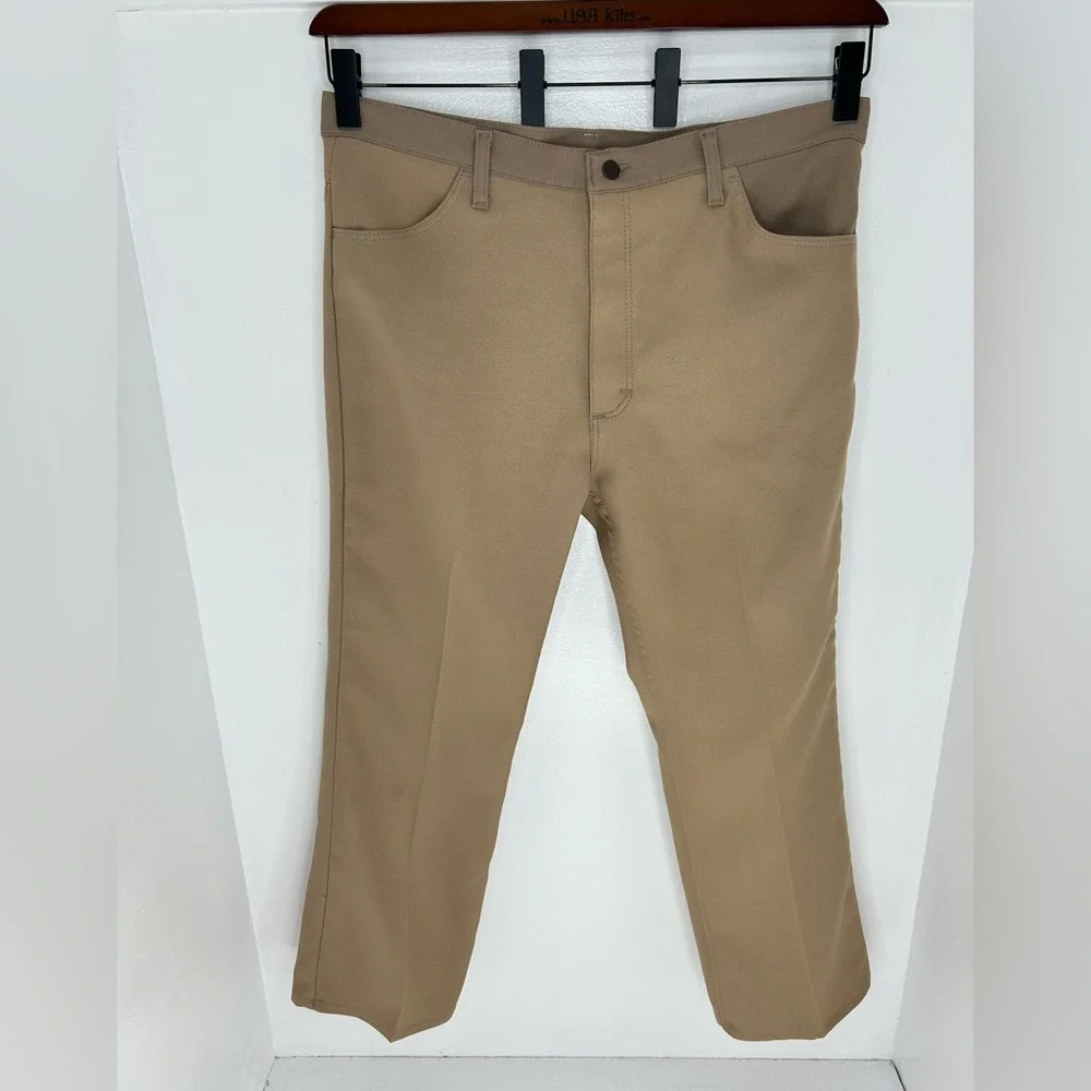 Wrangler Vintage 90's Tan Polyester Pants Size 39x29 (Tag 40x29) USA Made‎ 82TN